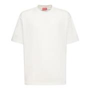 Diesel Broderad Logotyp T-shirt i Vit White, Herr