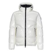 Herno Vit Glansig Nylon Dunjacka White, Herr