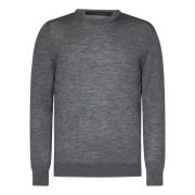 Kiton Grå Crewneck Ulltröja Gray, Herr