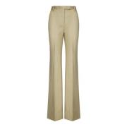 Tom Ford Honung Wide-Leg Bomullsbyxor Beige, Dam