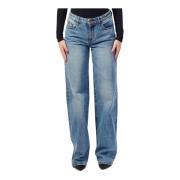 Armani Exchange Blå morot passform jeans med sid- och bakfickor Blue, ...