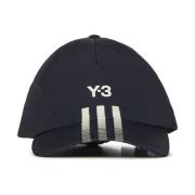 Y-3 Justebara svarta hattar med logotyptryck Black, Unisex