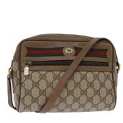 Gucci Vintage Pre-owned Canvas axelremsvskor Beige, Dam