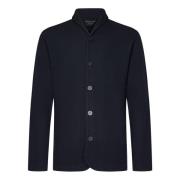 Emporio Armani Blå Ull Bomull Jacka Regular Fit Blue, Herr