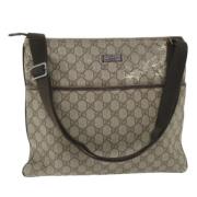 Gucci Vintage Pre-owned Canvas axelremsvskor Beige, Dam