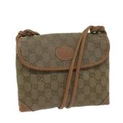 Gucci Vintage Pre-owned Canvas axelremsvskor Beige, Dam