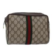 Gucci Vintage Pre-owned Canvas kuvertvskor Beige, Dam