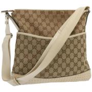 Gucci Vintage Pre-owned Canvas gucci-vskor Beige, Dam