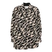 Isabel Marant Étoile Abstrakt Mönster Ulljacka Multicolor, Dam