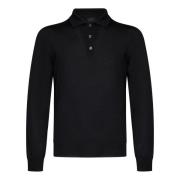 Brioni Svart Ull Silk Kashmir Tröja Black, Herr