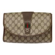 Gucci Vintage Pre-owned Canvas kuvertvskor Beige, Dam