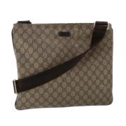 Gucci Vintage Pre-owned Canvas axelremsvskor Beige, Dam