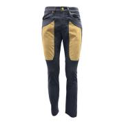 Jeckerson Slim Fit Blå Jeans med Alcantara Patches Blue, Herr