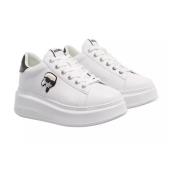 Karl Lagerfeld Vit Lace Loafer med Logo Detaljer White, Dam