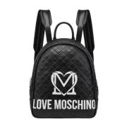 Moschino Svart syntetisk damryggsäck Black, Dam