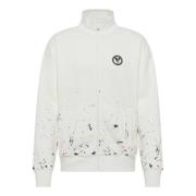 Carlo Colucci Stilren Sweat Jacket med Mit dem White, Herr