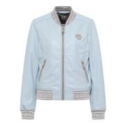 Carlo Colucci Colton Läderblouson Blue, Dam