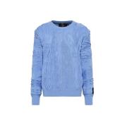 Carlo Colucci Senior Blå Sweatshirt, Stilfull och Varm Blue, Herr