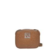 Armani Exchange Brun läder axelväska Elegant Clip Brown, Dam