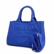 Prada Vintage Pre-owned Canvas prada-vskor Blue, Dam