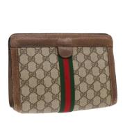 Gucci Vintage Pre-owned Laeder kuvertvskor Beige, Dam