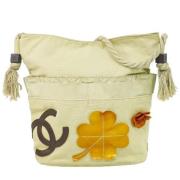 Chanel Vintage Pre-owned Canvas chanel-vskor Beige, Dam