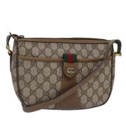 Gucci Vintage Pre-owned Canvas axelremsvskor Beige, Dam