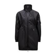 Moncler Vattenavvisande Parka Kappa i Svart Black, Dam