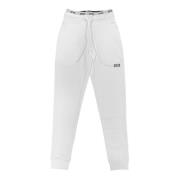 Gcds Vita bomulls-joggers med elastisk midja White, Herr