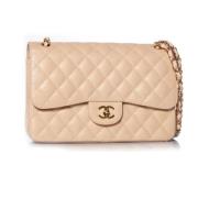 Chanel Vintage Pre-owned Laeder chanel-vskor Beige, Dam