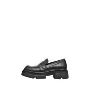 Emanuelle Vee Svart mocka loafer sandaler Black, Dam