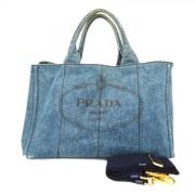 Prada Vintage Pre-owned Denim prada-vskor Blue, Dam