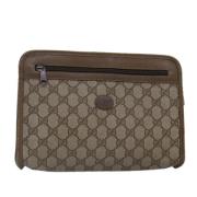 Gucci Vintage Pre-owned Laeder kuvertvskor Beige, Dam