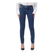 Guess Blå Skinny High Waist Jeans Blue, Dam