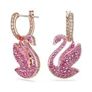 Swarovski Dam Creoler Iconic Swan Roséguld 5647544 Pink, Dam