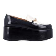 Ganni Svart Egret Platform Loafers Black, Dam