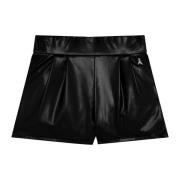 Patrizia Pepe Svarta Flickors Fly Logo Shorts Black, Dam