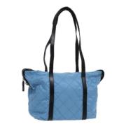 Prada Vintage Pre-owned Tyg prada-vskor Blue, Dam