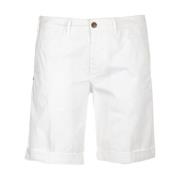 40Weft Vita Chino Bermuda Shorts White, Herr