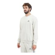 Adidas Essentials Beige Crewneck Sweater Gray, Herr