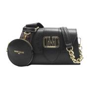 Marc Ellis Svart läder crossbody väska New Kourtney Black, Dam