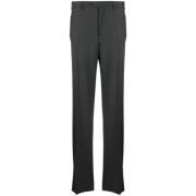 Canali Stretchbyxor i ull med fickor Gray, Herr