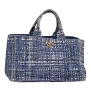 Prada Vintage Pre-owned Canvas prada-vskor Blue, Dam