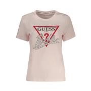 Guess Rosa Bomull Tops & T-shirt Pink, Dam