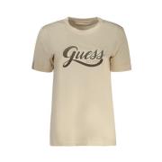 Guess Beige Bomull Tops & T-Shirt Beige, Dam