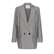 Kaffe Grå Melange Blazer Jacka Gray, Dam