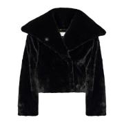 InWear Faux Fur Jacka Black, Dam