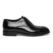 Santoni Herr läder Oxford sko Black, Herr