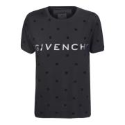 Givenchy Svart Bouble Figursydd T-shirt Black, Dam