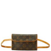 Louis Vuitton Vintage Pre-owned Canvas axelremsvskor Brown, Dam